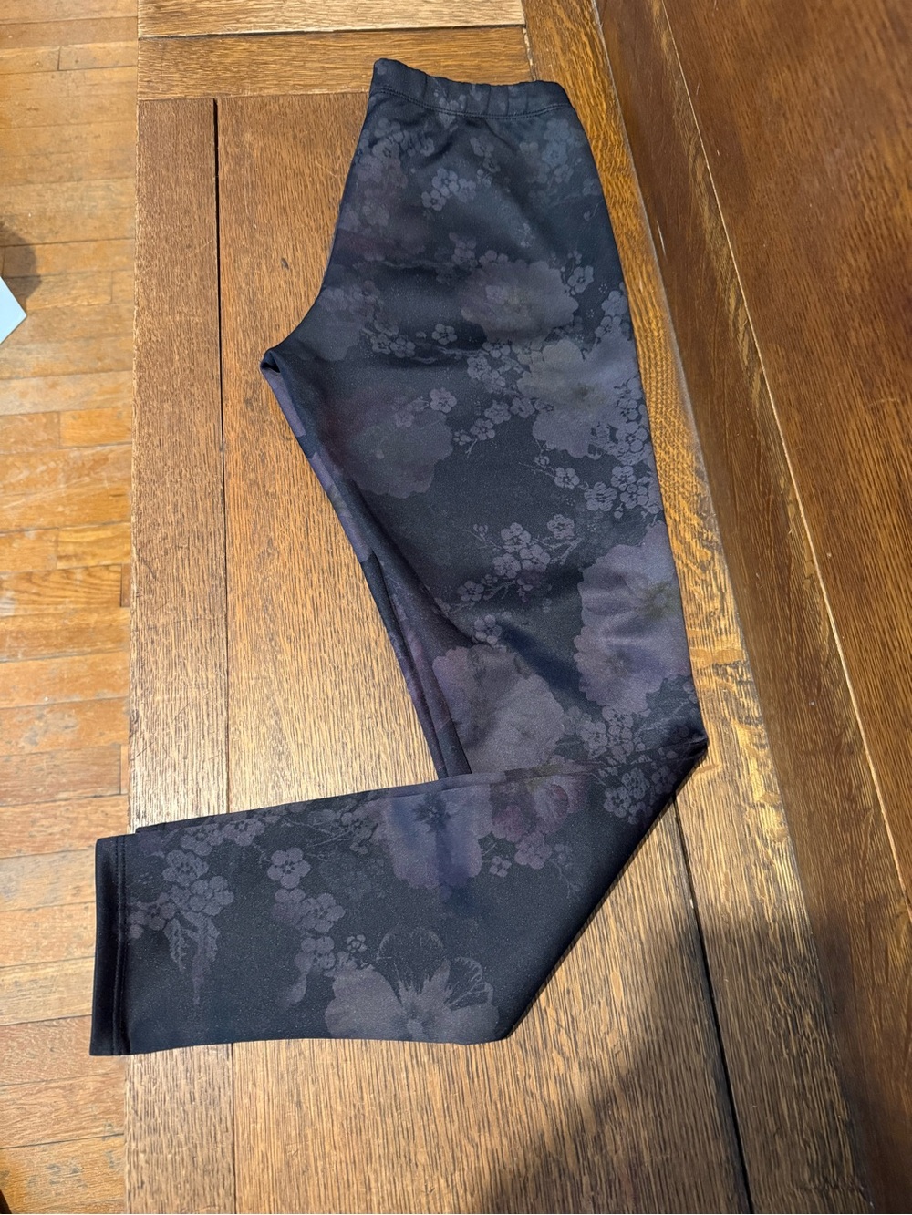 Vigoss Black Floral-Print Stretch Leggings